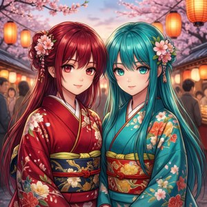 Twins Under Sakura