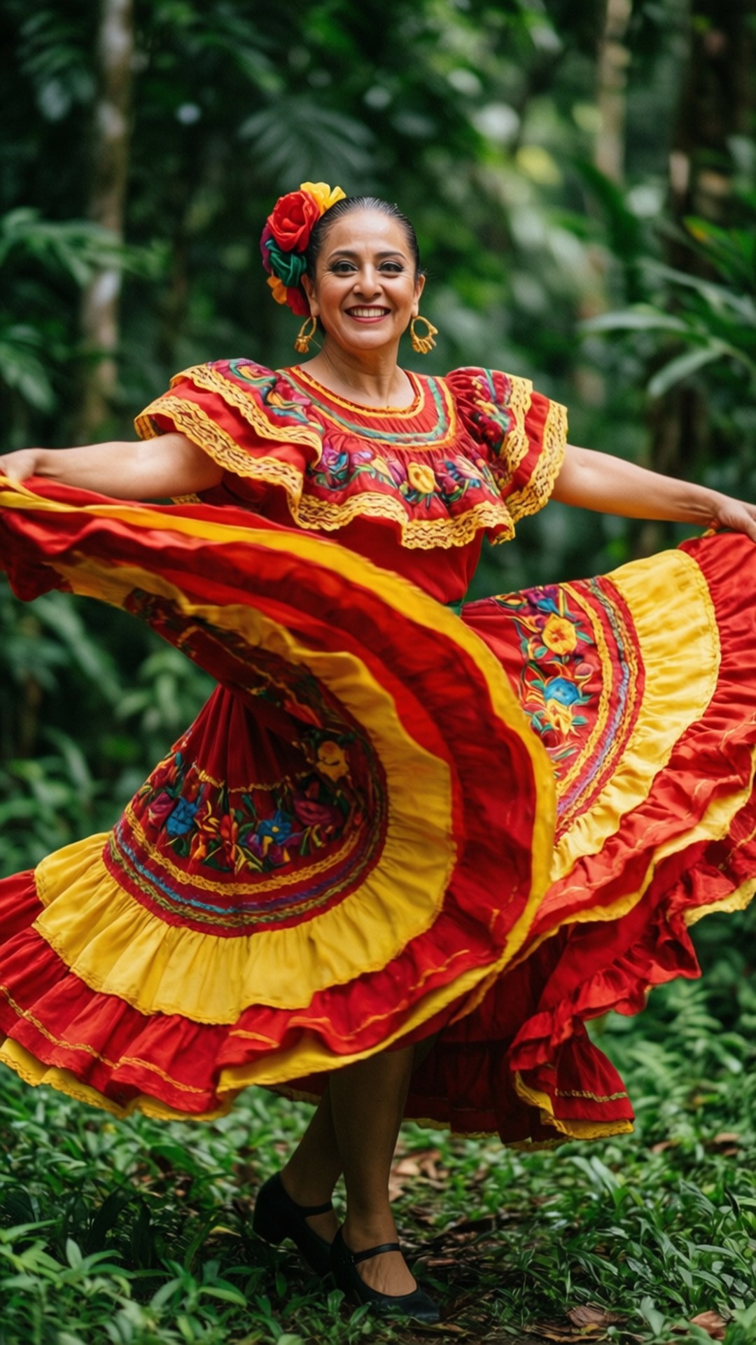 Twirling Cumbia Dress by Wallpapers.art Studio