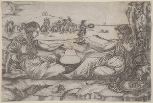 Two Allegorical Figures (Roma and Liberty?)