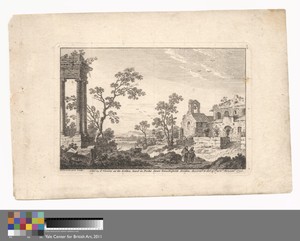 Two Clerics Wandering amongst Monastic Ruins beside a Sea or Lake (1 of 6)
