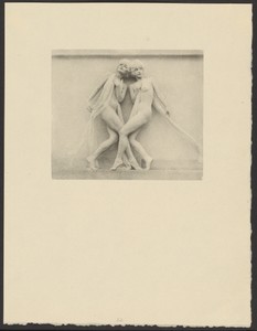 [Two Draped Female Nudes Wearing Curly, Blonde Wigs]