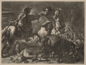 Two Fighting Horsemen