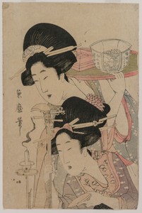 Two Geishas beside a Candle