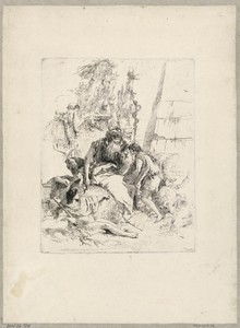 Two Magi and Two Boys, plate 14 from the from Scherzi di Fantasia