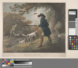 Two of a set of six: 1. Pheasants Shooting
