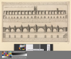 Two Plans for the Conversion of Old London Bridge by C. Labelye, The Second a Plan by Sir Christopher Wren