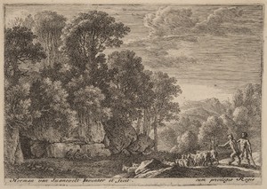 Two Satyrs Tending a Flock of Goats
