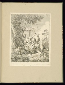 Two Seated Figures in a Landscape