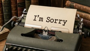 Typewriter Apology