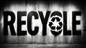 Typographic Recycle Art