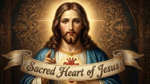 Typographic Sacred Heart Banner