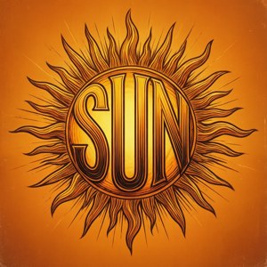 Typographic Sun Outline
