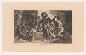 Ugolino della Gherardesca met zijn twee zoons en twee kleinzoons zonder eten gevangen in de Torre dei Gualandi