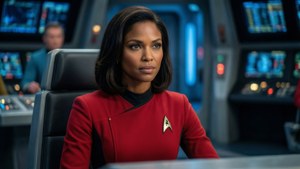 Uhura on the Bridge