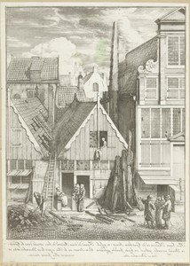 Uitgebrande huizen in de Goudsbloemstraat te Amsterdam, 1682