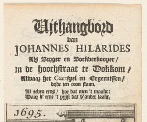 Uithangbord met bijbel en speelkaarten