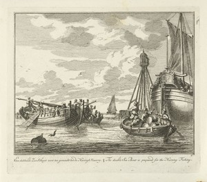 Uitrusten en bevoorraden van een dubbele zeeschuit