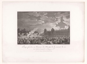 Uitvaartdienst in de Tuilerieën op 26 augustus 1792