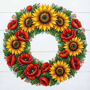 Ukrainian Floral Wreath