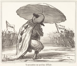 Un Parasol dans une position difficile
