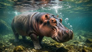 Underwater Hippo Walking
