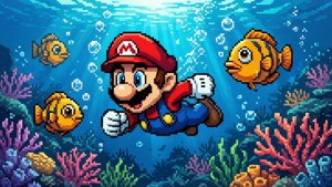 Underwater Mario