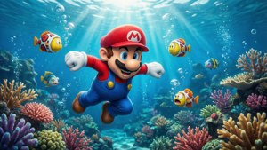 Underwater Mario