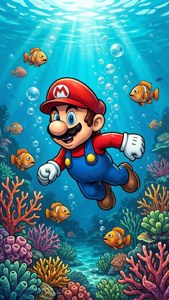 Underwater Mario