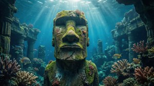 Underwater Moai
