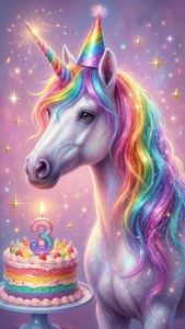 Unicorn 3rd Birthday Magic