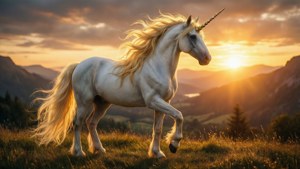Unicorn at Sunset
