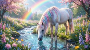 Unicorn in Meadow