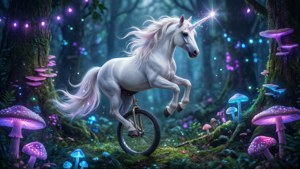 Unicorn on Unicycle