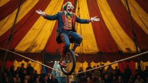 Unicycle Spotlight Clown