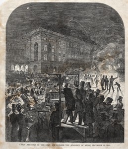 Union Meeting in the Open Air Outside the Academy of Music