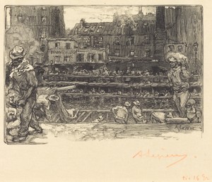 Unloading, Canal St. Martin (Les dechargeurs de platre, Canal Saint-Martin)