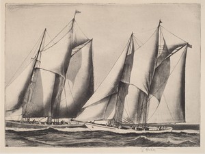 Untitled (Two Yachts Racing)