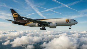 UPS Plane Over Clouds