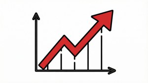 Upward Arrow Line Graph