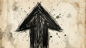 Upward Brushstroke Arrow