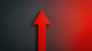 Upward Red Arrow Gradient