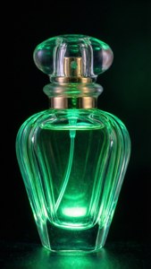 Uranium Glass Perfume Bottle