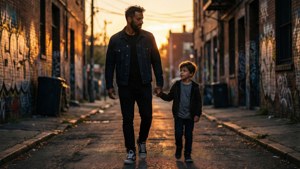 Urban Dad at Sunset