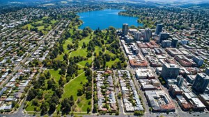 Urban Grid and Lake
