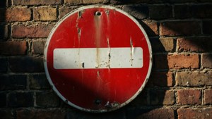 Urban No Entry Sign