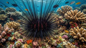 Urchin on Coral Reef
