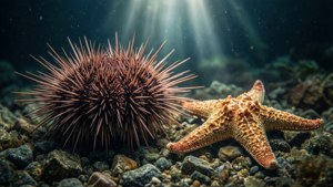 Urchin with Starfish