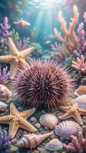 Urchin with Starfish