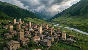 Ushguli Aerial Village