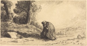 Vagabond Moving along a Lane (Un vagabond passant dans une ruelle)